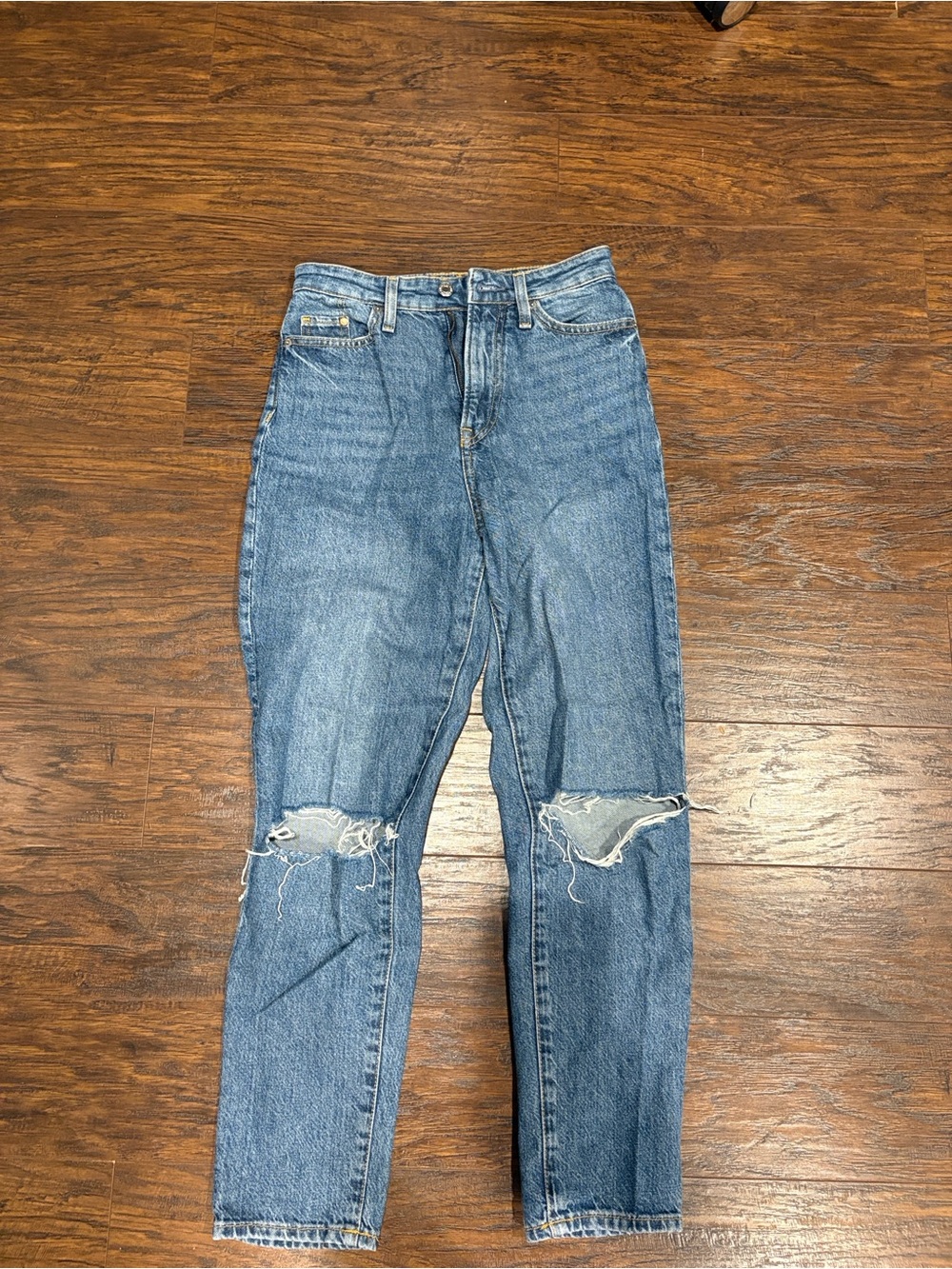 H&M Medium Blue Ripped Skinny Jeans